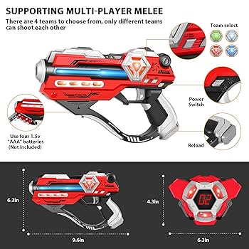 Amazon.com: Laser Tag Guns Set of 4 Laser Tag Guns with